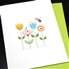 Blanks " Dragon Fly & Flowers "  BLK106 Greeting Card