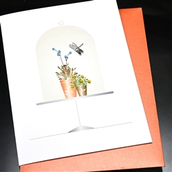 Blanks " Hummingbird  "  BLK123  Greeting Card