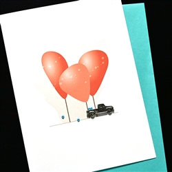 Blanks " Truck & Hearts  "  BLK133  Greeting Card
