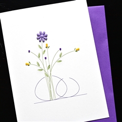 Blanks " Lavender Flower  "  BLK139  Greeting Card