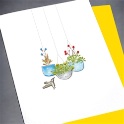Blanks " Flower Pots "  BLK62 Greeting Card