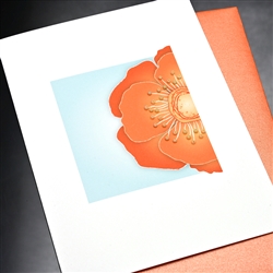 Blanks " Orange Poppy "  BLK94 Greeting Card