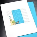 Blanks " Dog & Blue Door "  BLK97 Greeting Card