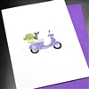 Blanks " Lavender Scooter "  BLK98 Greeting Card