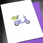 Blanks " Lavender Scooter "  BLK98 Greeting Card