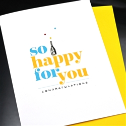 Congratulations " Happy For You "  CG31 Greeting Card