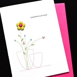 Congratulations " Big Flower "  CG34 Greeting Card