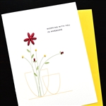 Employee Relations  " Red Flower "  EMP06 Greeting Card