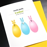 Easter  " 3 Bunnies "  ES72 Greeting Card