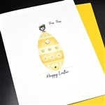 Easter  "  Chick & Heart "  ES80 Greeting Card
