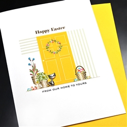 Easter  " Cat "  ES84 Greeting Card