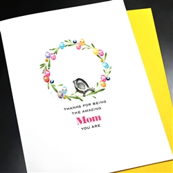 Easter  "  Bird & Wreath "  ES90 Greeting Card