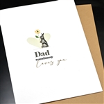 Father' Day  " somebunny "  FD137 Greeting Card