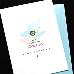 Father' Day  " Captain "  FD150 Greeting Card