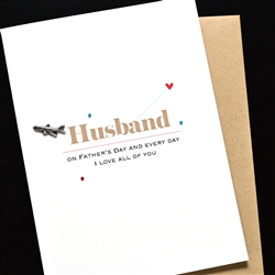 Father' Day  " Husband "  FD157 Greeting Card