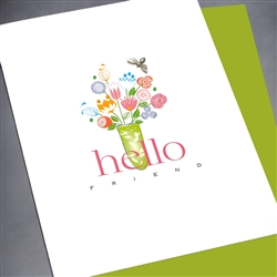Friendship " Hello ... Tiny Bee "  FR146 Greeting Card