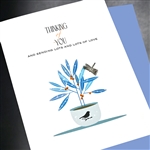Friendship " Blue Leaves & Dragon Fly "  FR153 Greeting Card