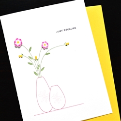 Friendship  "  Pink Flowers "  FR220 Greeting Card