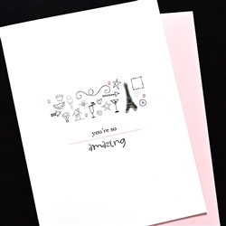 Friendship  "   Eiffel Tower "  FR302 Greeting Card