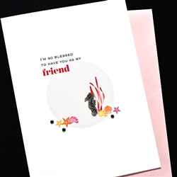 Friendship " Seahorse "  FR305 Greeting Card
