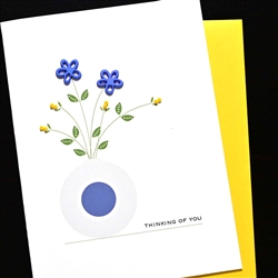 Friendship " Purple Flowers "  FR308 Greeting Card