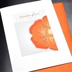 Thinking Of You " Orange Poppy "  FR45 Greeting Card