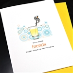 Friendship  " Happy Hour "  FR62 Greeting Card