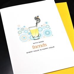 Friendship  " Happy Hour "  FR62 Greeting Card