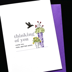 Get Well  " hummingbird "  GW69 Greeting Card