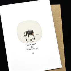 Get Well  " Elephant "  GW71 Greeting Card