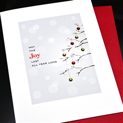 Christmas "Joy/ Ornaments "  HD13 Greeting Card