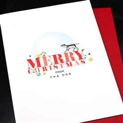 Christmas " Christmas From The Dog "  HD175 Greeting Card