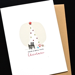 Christmas " Bulldog "  HD242 Greeting Card