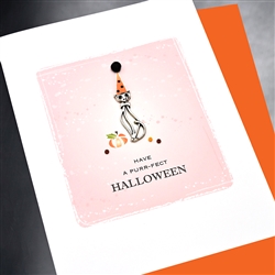 Halloween " Purrfect Halloween "  HW13 Greeting Card