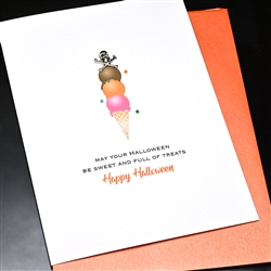 Halloween " Ice Cream Cone "  HW70 Greeting Card