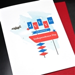 4th Of July  " Jet Plane "  IN20 Greeting Card