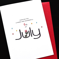 4th Of July  " Cat "  IN25 Greeting Card