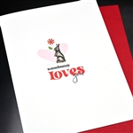 Love  " Bunny Loves You "  LV154 Greeting Card