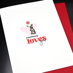 Love  " Bunny Loves You "  LV154 Greeting Card