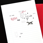 Love  " Lucky Dog "  LV177 Greeting Card