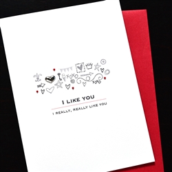 Love  " Really Like You "  LV185 Greeting Card