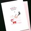 Love  "  Flamingo "  LV186 Greeting Card