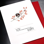 Love / Friendship  " Owl "  LVF11 Greeting Card