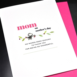 Mother's Day  " Bird On Branch "  MD187 Greeting Card