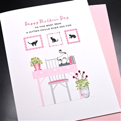 Mother's Day  "  Kitten "  MD221 Greeting Card