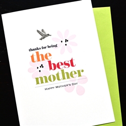 Mother's Day  " Best Mother "  MD270 Greeting Card