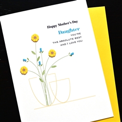 Mother's Day  " Daughter / Flowers "  MD281 Greeting Card