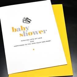 New Baby  " Heart & Baby Shoes "  NB36 Greeting Card