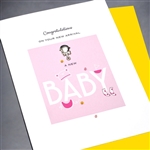 New Baby " Baby Rattle / Girl "  NB56 Greeting Card