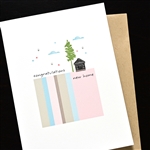 New Home  " Cabin & Tree "  NH32 Greeting Card